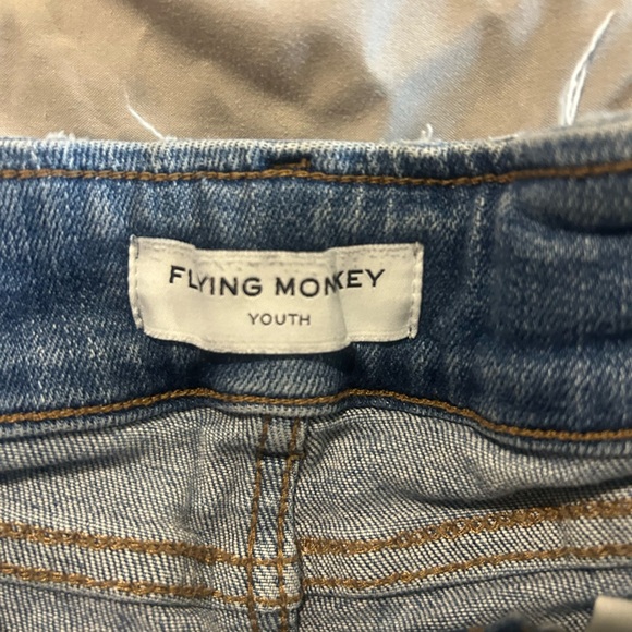 Flying Monkey Blue Distressed Jean Shorts Size 12 - Picture 8 of 14